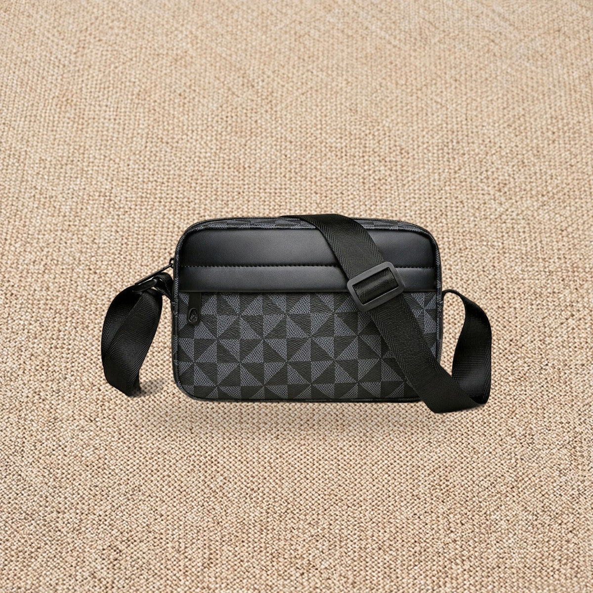 Petite sacoche bandoulière homme business — Le Minimal, coloris Gris foncé, vue de face