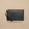 Pochette plate homme en polyester, sacoche messager — La Pochette, coloris Noir, vue de face