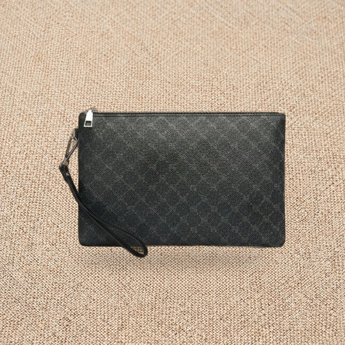 Pochette plate homme en polyester, sacoche messager — La Pochette, coloris Noir, vue de face
