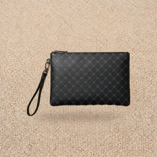 Pochette plate homme en polyester, sacoche messager — La Pochette, coloris Noir, vue de profil